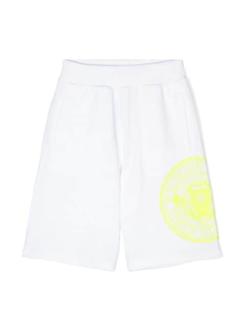 Coin-print cotton shorts