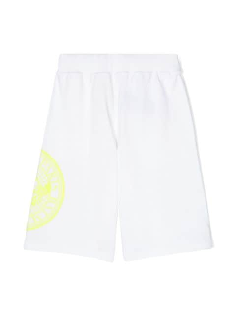 Coin-print cotton shorts