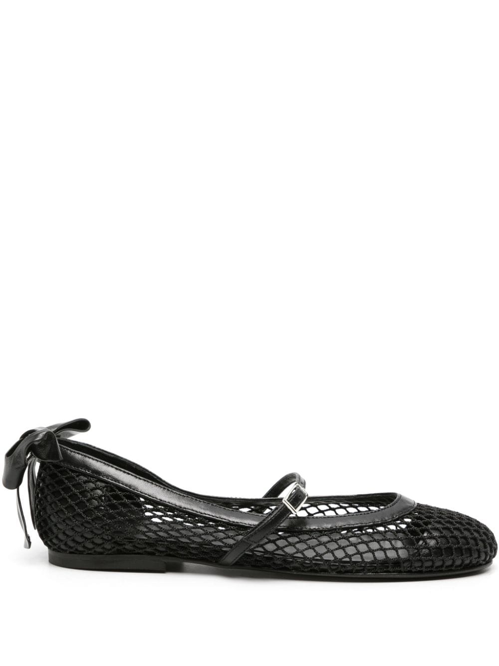 Gia Borghini Grete Mesh Ballerina Shoes In Black