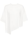 System asymmetric drop-shoulder T-shirt - White