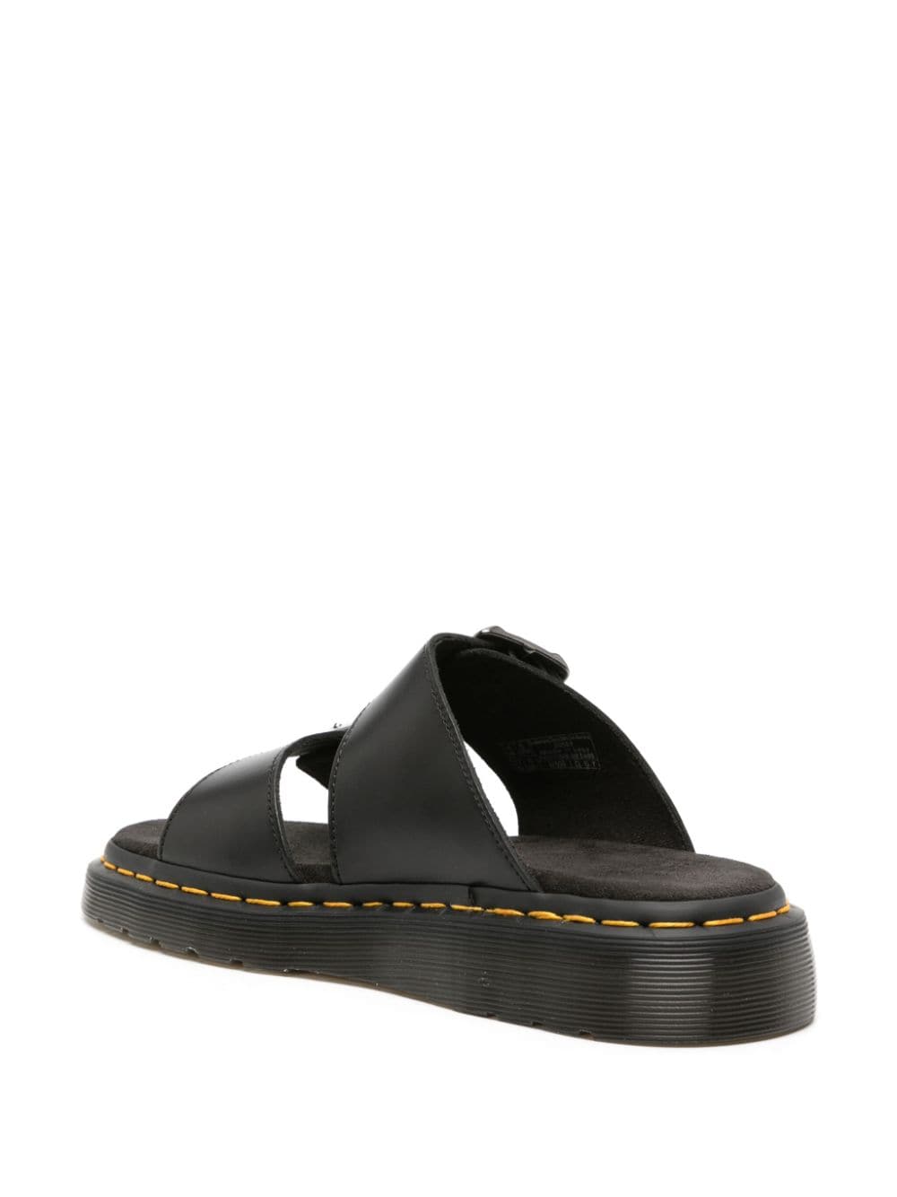 Shop Dr. Martens' Josef Leather Slides In Black