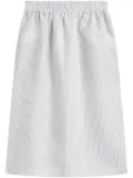 agnès b. striped midi skirt - White