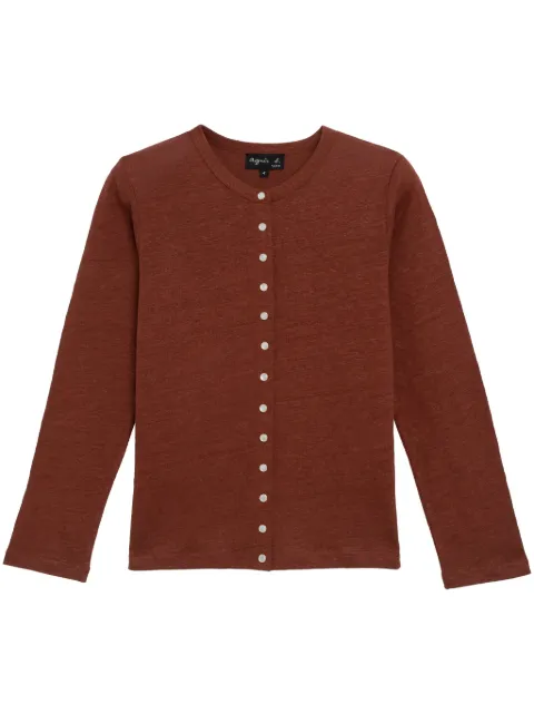 agnès b. Le Petit Snap linen cardigan