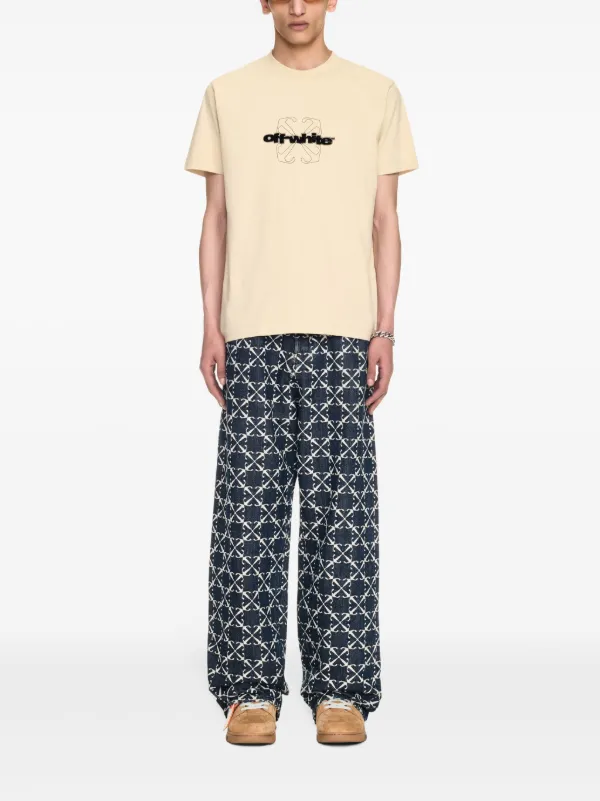 Off-White Flock Arrow T-shirt | Neutrals | FARFETCH JO
