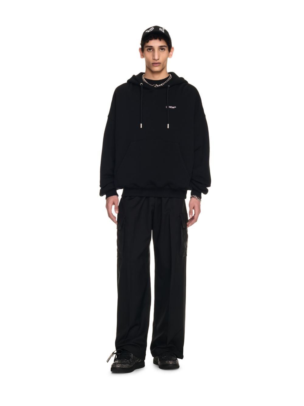 Shop Off-white Black Vanish Arrow Over Hoodie In 黑色