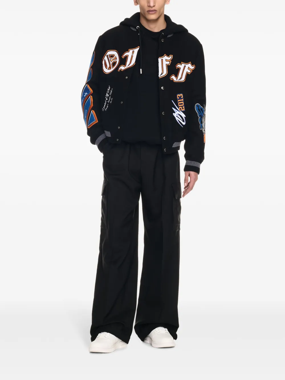 Off-White chenille-logo bomber jacket | Bomber Jackets | Image 2