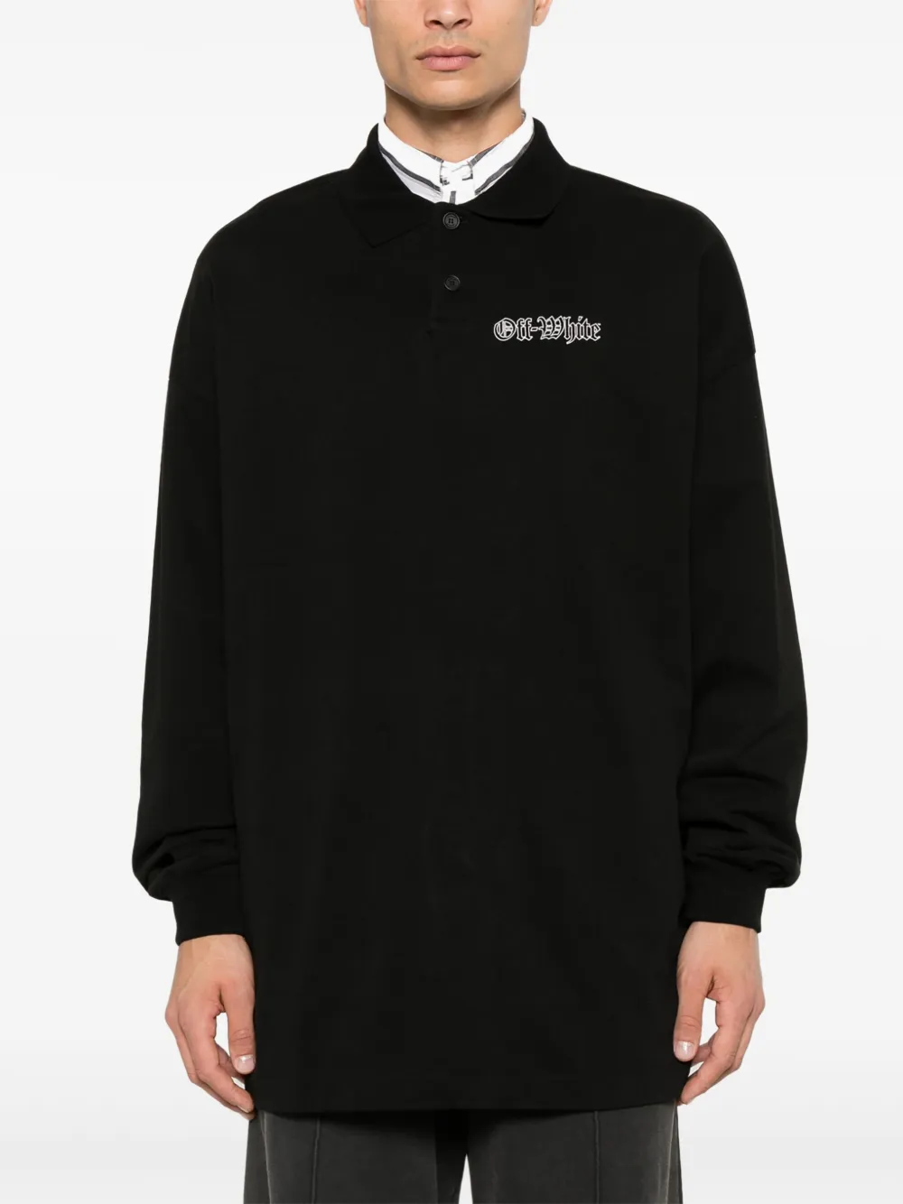 Cheap Off-White Gang-print polo shirt Men