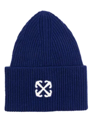 【関税&送料込】Off-White White Wool Cap With Logo Off-White White wool cap with logo (Off-White/帽子・その他