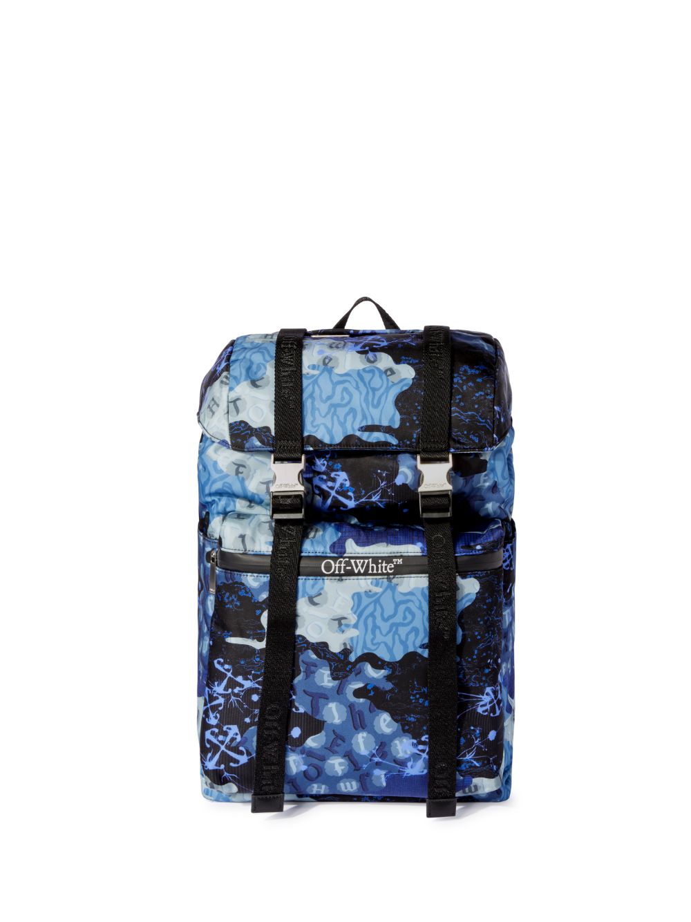 Shop Off-white Blue Camo Nylon Backpack In 蓝色