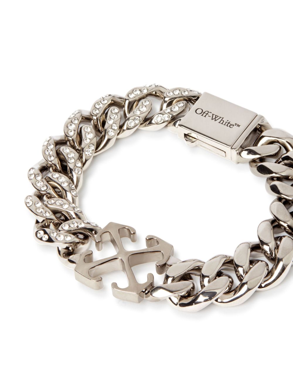 Shop Off-white Arrow Chain Bracelet In Silver