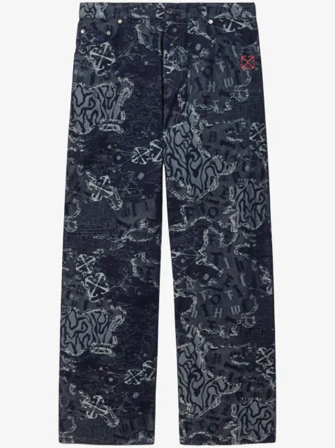 Off-White jeans rectos con motivo Arrow
