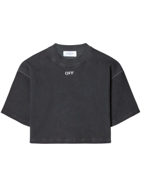 Off-White logo-embroidered T-shirt Women