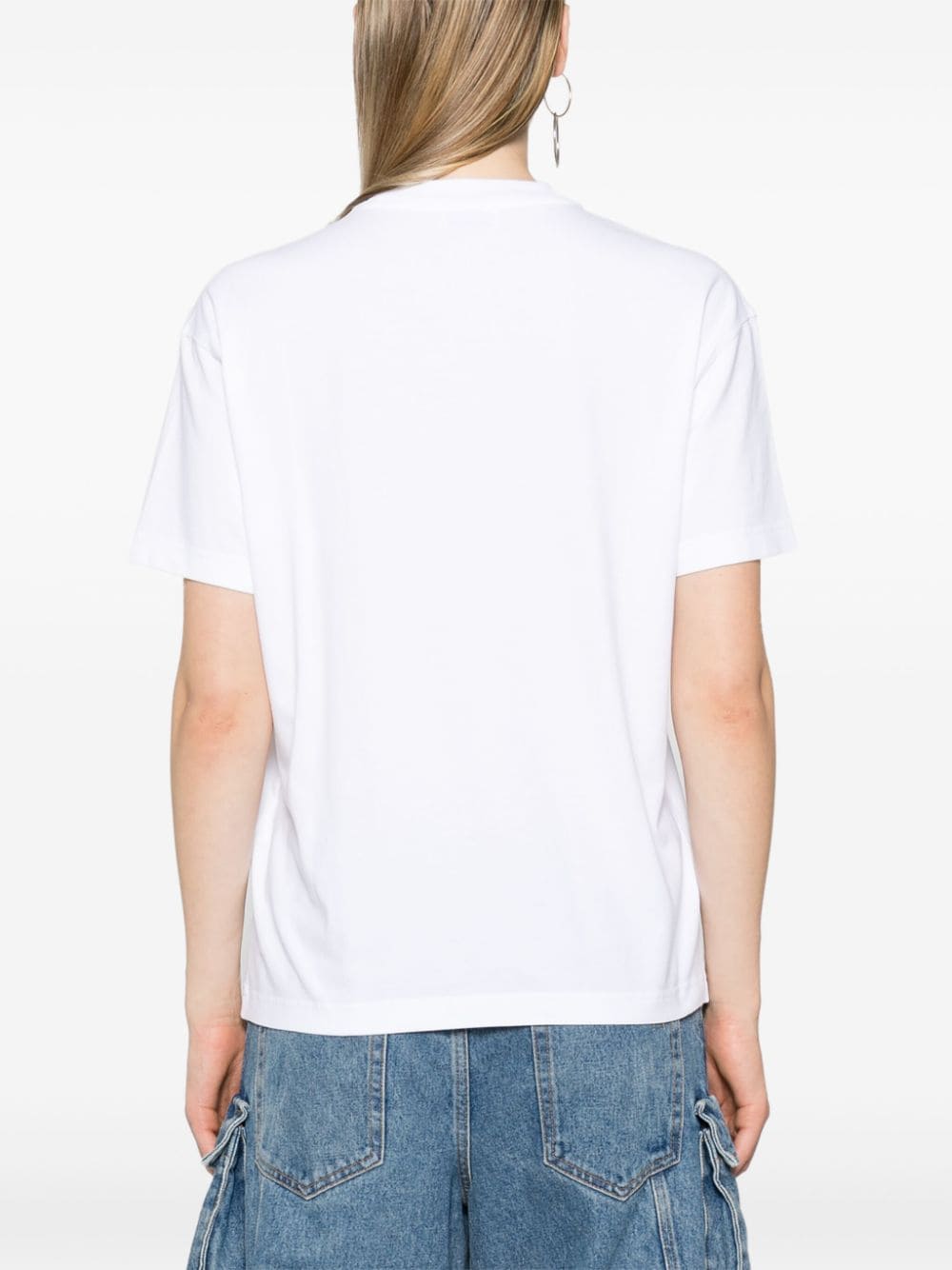 Shop Off-white Logo-print Cotton T-shirt In White