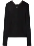 Off-White logo-embroidered top - Black