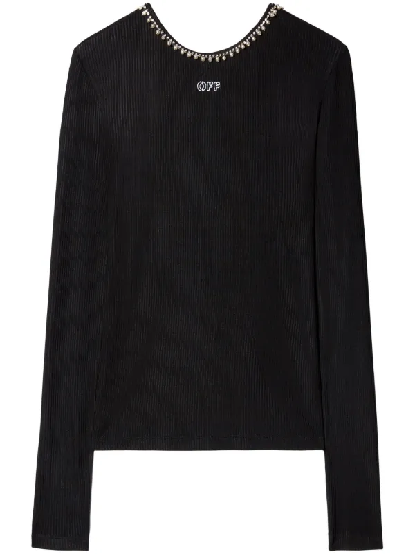 Off-White ロゴ トップ Off-White ロゴ トップ | ブラック | FARFETCH JP
