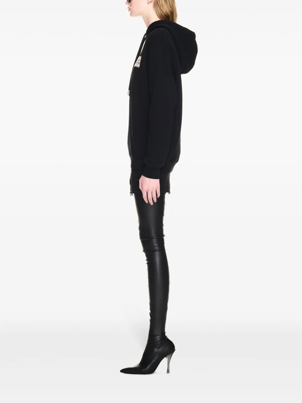 Off-White Katoenen hoodie met logo-applicatie Zwart