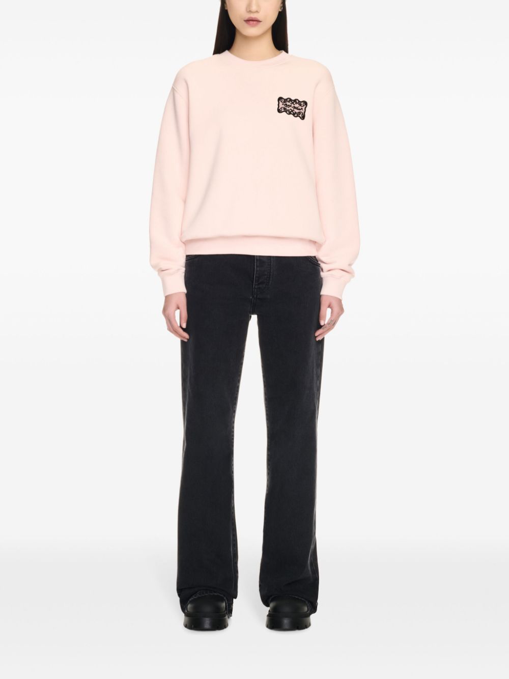 Off-White Sweater met geborduurd logo - Roze