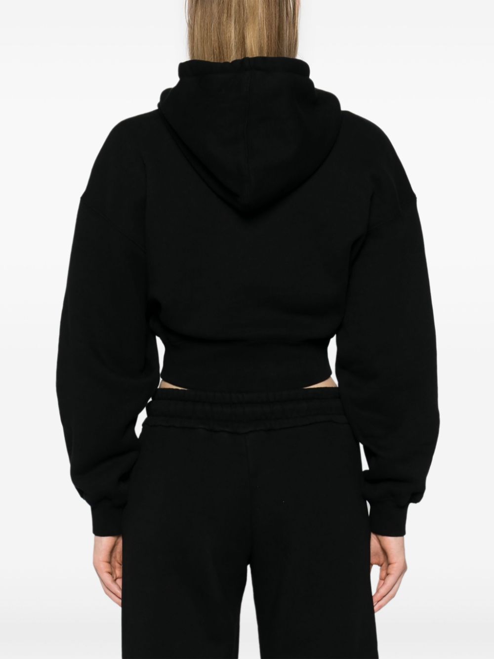 Off-White Arrows-embroidered cropped hoodie Women