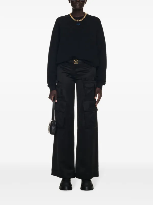 ☆OFF-WHITE☆ロゴ スウェットシャツ 正規品 Off-White ロゴ スウェットシャツ | ブラック | FARFETCH JP