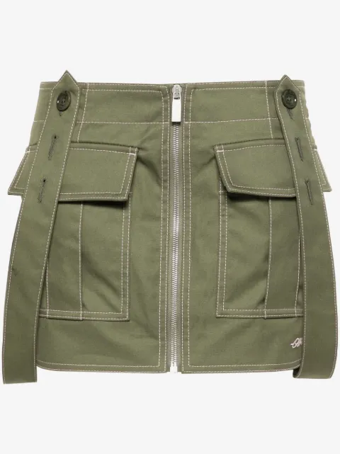 Off-White logo-embroidered mini skirt