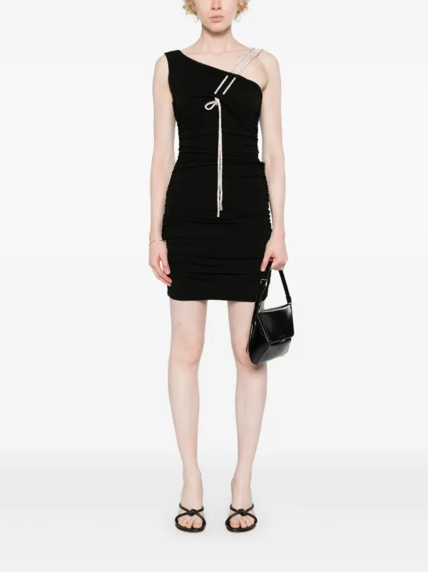 【送料&関税込】Off-White Asymmetric Mini Dress asymmetric draped mini dress - Off-white | Monki EU
