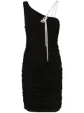 Off-White asymmetric crepe mini dress - Black