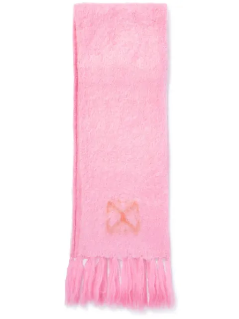 Off-White intarsia-knit logo scarf