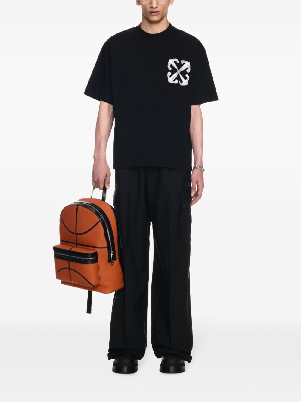 Shop Off-white Graphic-print T-shirt In Black