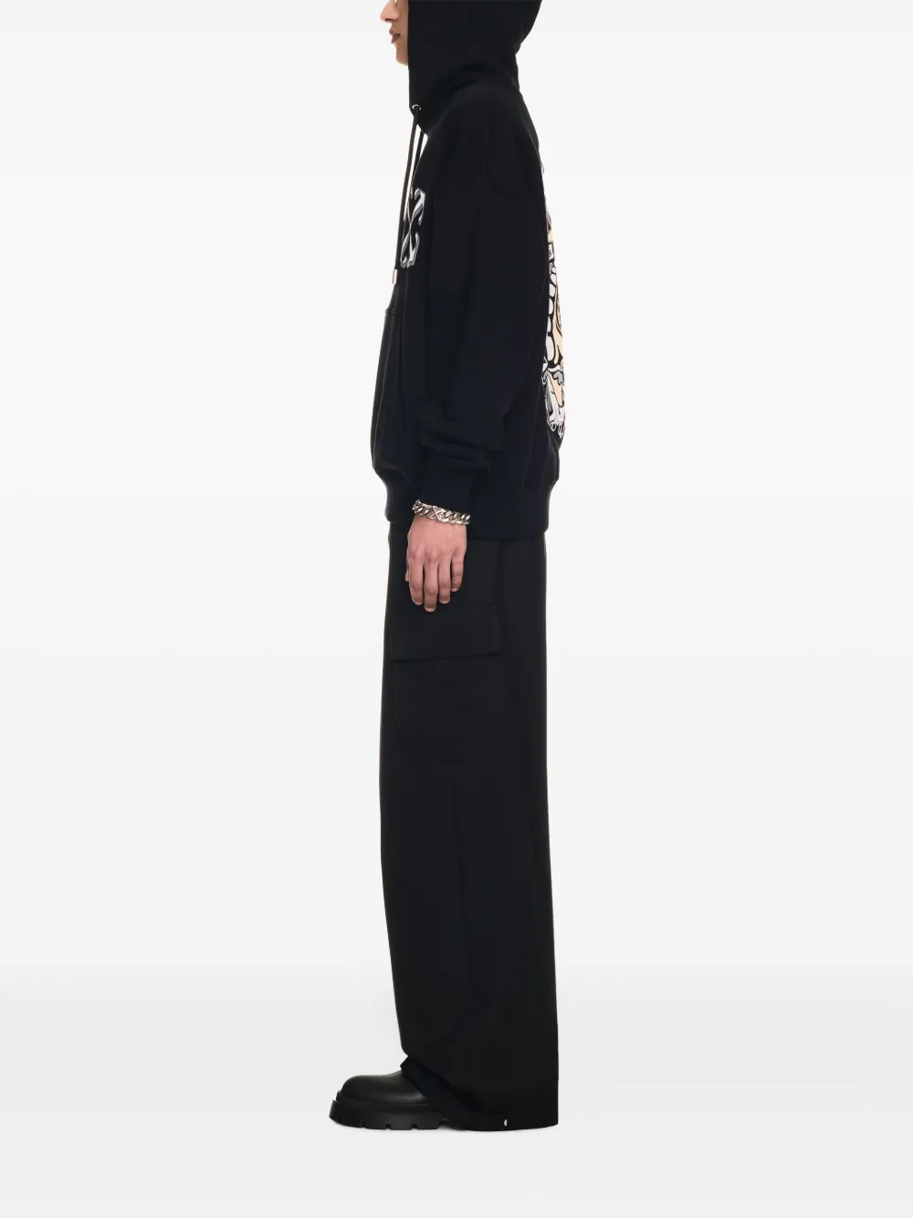 Off-White Dragon hoodie Zwart