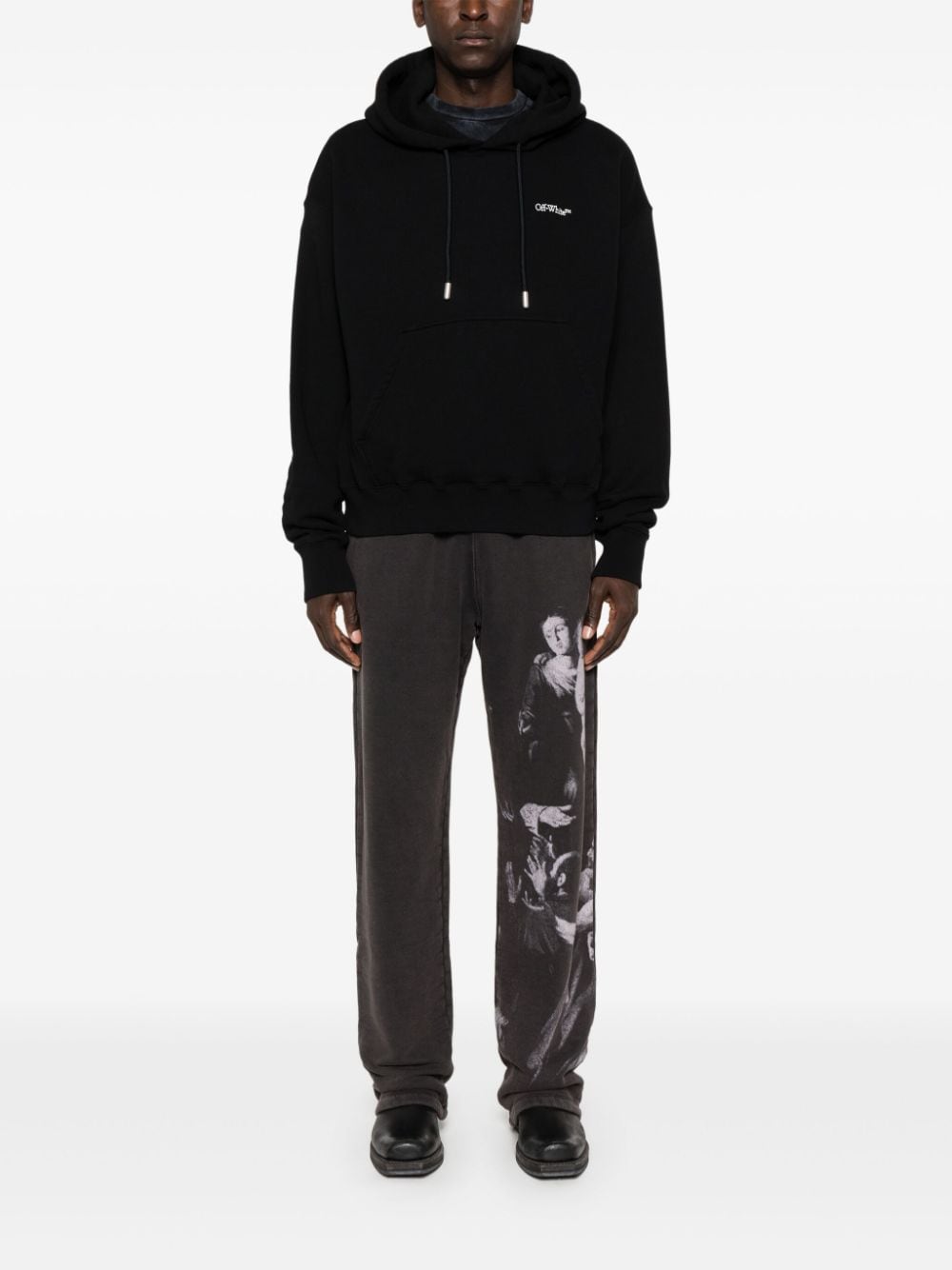 Shop Off-white Blurred Mary Track Pants In Black