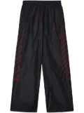 Off-White Diag-stripe embroidered track pants - Black