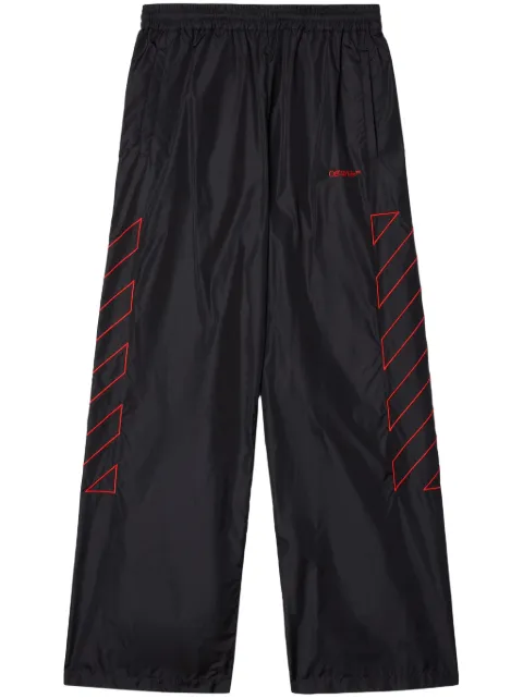 Off-White Diag-stripe embroidered track pants Men