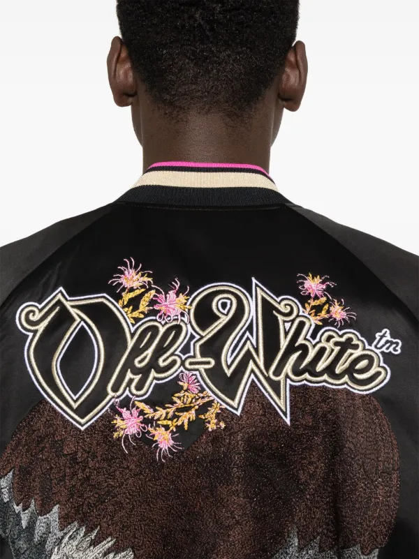 Off-White エンブロイダリージャケット | ブラック | FARFETCH JP