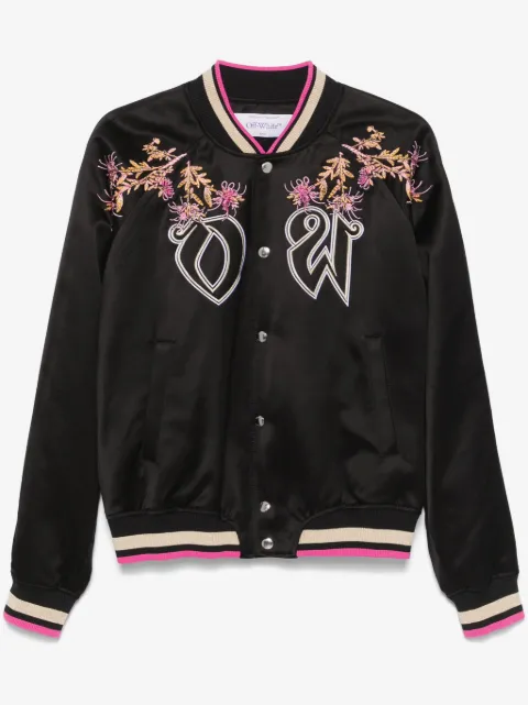 Off-White chamarra bomber con águila bordada