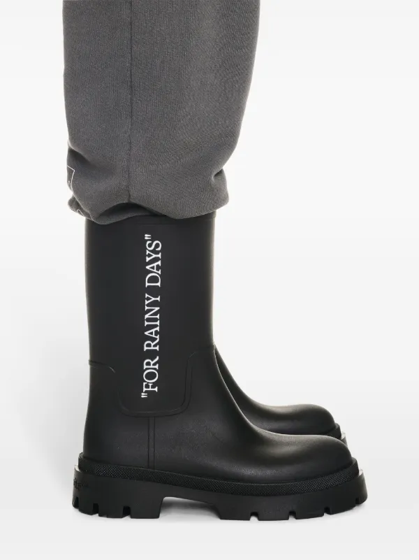 【関税込み】Off-White ブラック Reboot Rainy Days ブーツ Reboot Rainy Days in BLACK for Women | Off-White™