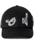 Off-White embroidered cotton cap - Black