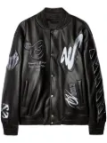 Off-White patchwork bomber jacket - Black