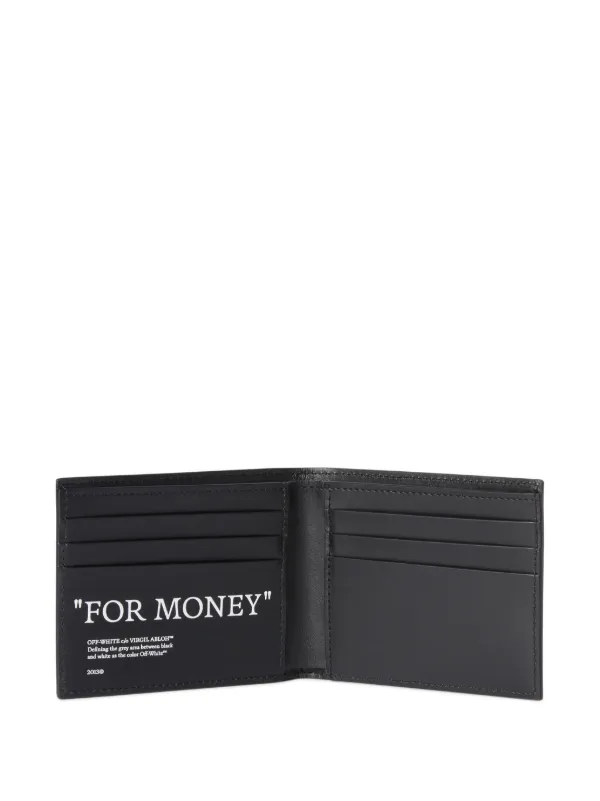 Off-White Quote Leather bi-fold Wallet | Black | FARFETCH