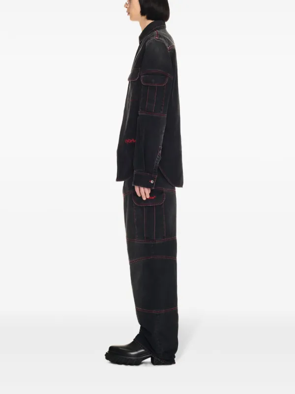 Off-White Script Samurai Shirt | Black | FARFETCH