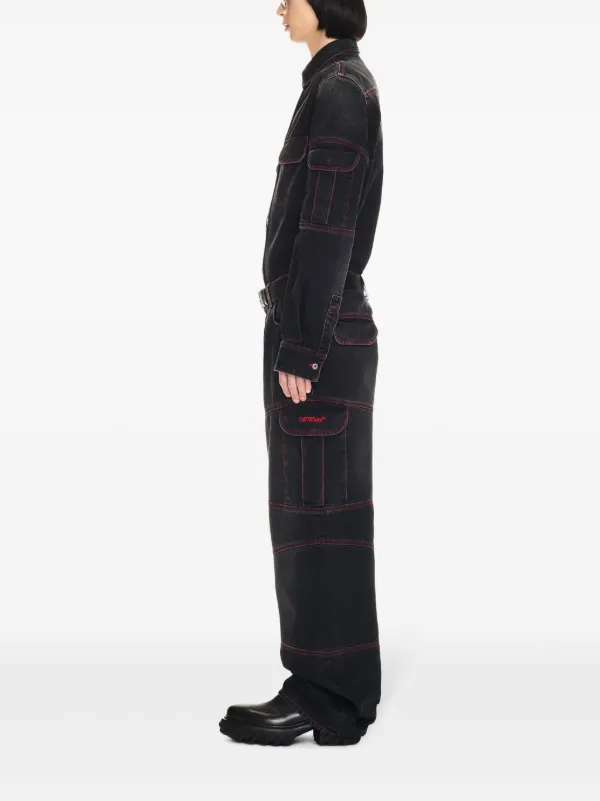 Off-White Script Samurai Straight Jeans | Black | FARFETCH