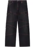 Off-White Script Samurai straight jeans - Black