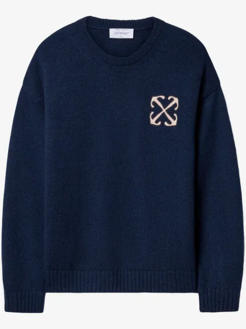 Off-White intarsia-knit logo jumper