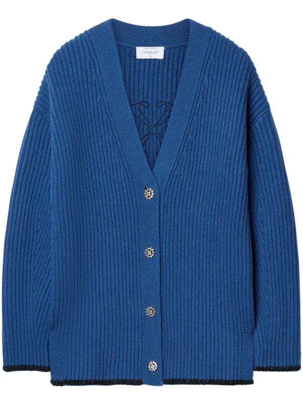 Off-White ロゴ カーディガン | ブルー | FARFETCH JP Off-White ロゴ カーディガン | ブルー | FARFETCH JP