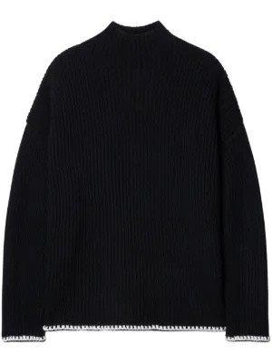 オフホワイト OFF WHITE 21AW インターシャ ニット セーター 長袖 アルパカ混 38 黒 OWHE036E20KNI003 /KH レディース 楽天市場】オフホワイト Off-White モヘアニット セーター