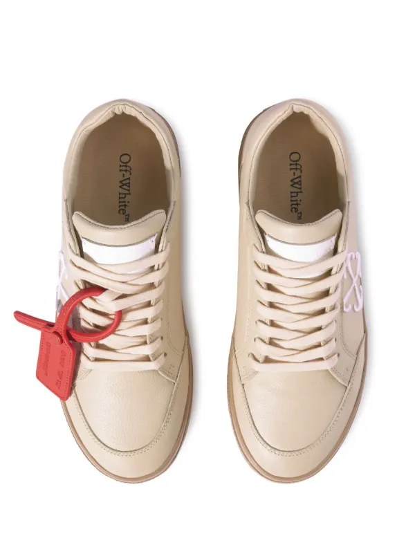 Off-White New Low Vulcanized Sneakers Beige FARFETCH NL