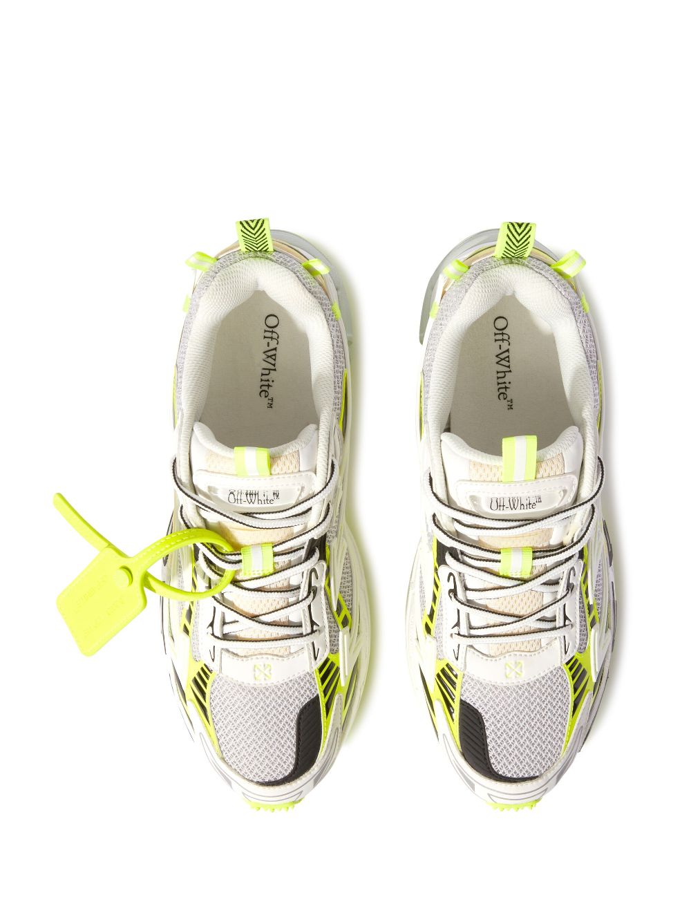 Off White C O Virgil Abloh Women s OW Be Right Back Yellow Low top Sneakers 41