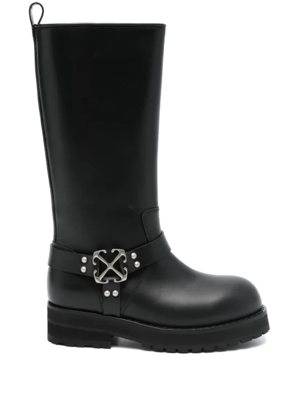 ミドルブーツ OFF WHITE Women Boots OWID022 BLACK Off-White Off Track Boots | Black | FARFETCH