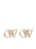 Off-White OW crystal stud earrings - Gold