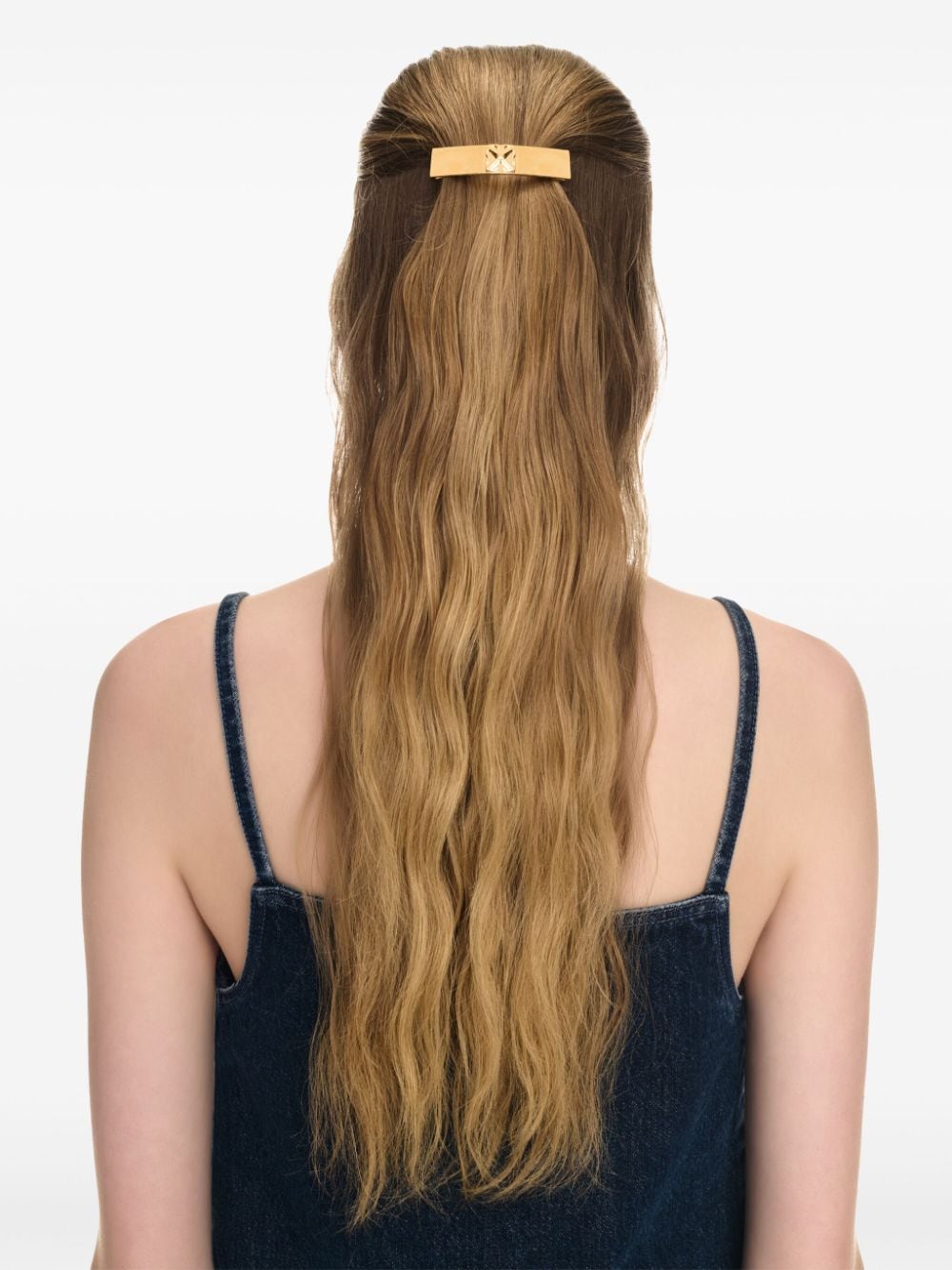 Shop Off-white Arrow Hair Clip In Gold