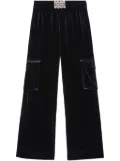 Off-White velvet cargo track pants - Black